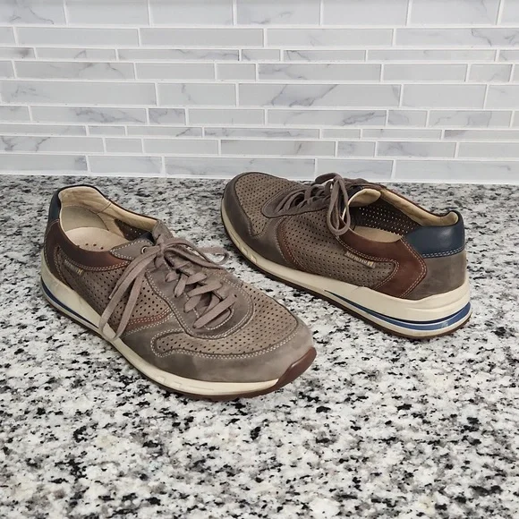 Mephisto Air Jet System Casual Sneakers Men\'s 11.5 Brown Leather Lace-Up Shoes Mephisto Match Run-Off Men main image 4